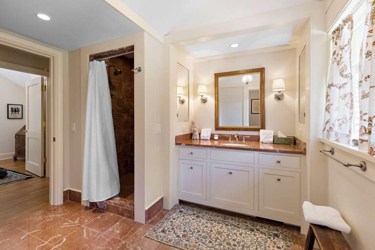 Upstairs Full Hall Bathroom with Step in Shower