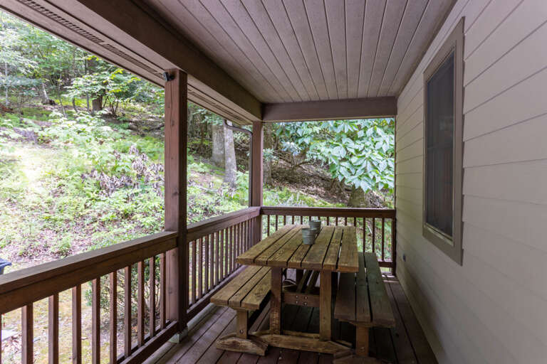 Picnic Table on Covered Deck Picnic Table on Covered Deck