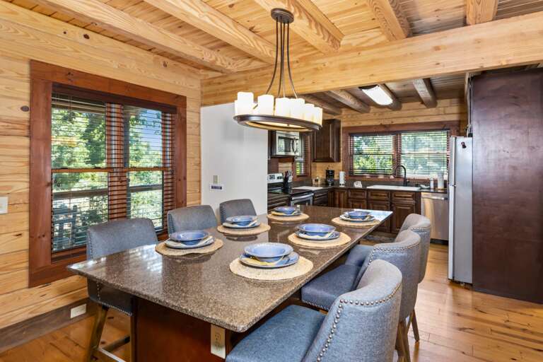 Kitchen Flows into Dining Room