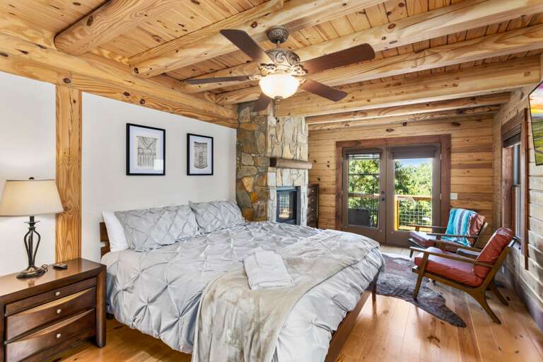 Main Floor King Suite with Gas Fireplace