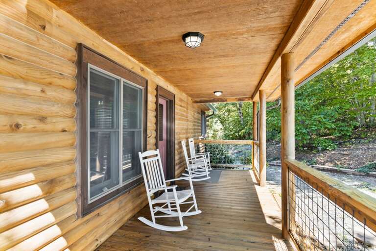 Rocking Chairs on the Covered Front Entrance