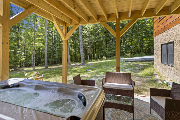 Hot Tub Outside Family Room