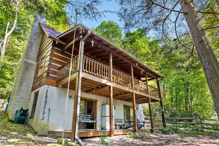 Upper and Lower Covered Decks with Private Fenced Back Yard Space