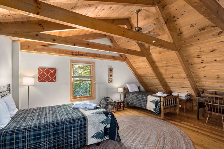 Upstairs Loft Room with Queen and Twin Beds