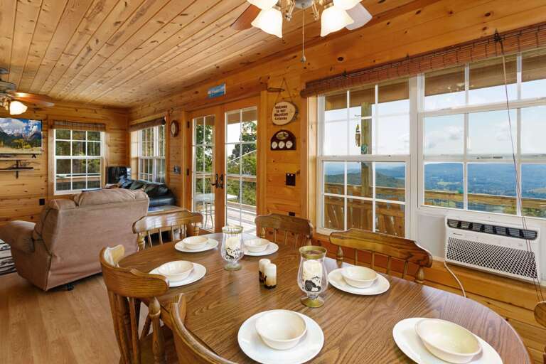 Dining Table Looking Out at Window Views