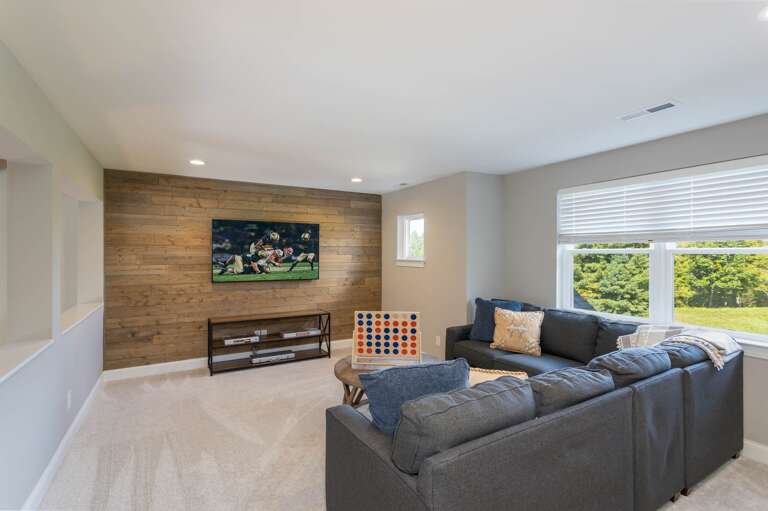 Loft Area with Sectional, Games and TV