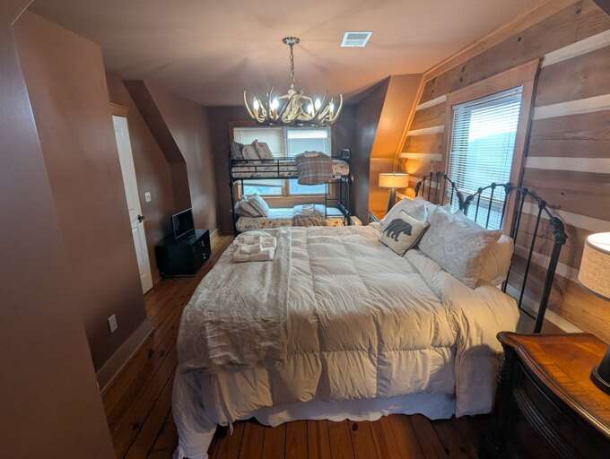 This Upper Level room now has a Twin Bunk and a King Bed