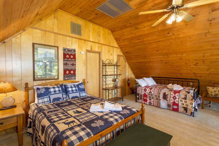 Upstairs Loft Sleeping Area with Private Bathroom