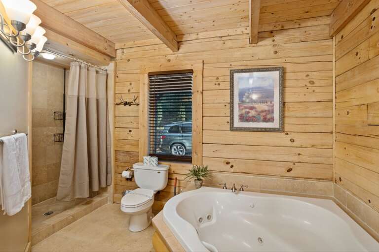 Master Bathroom with Jetted Tub and Separate Shower