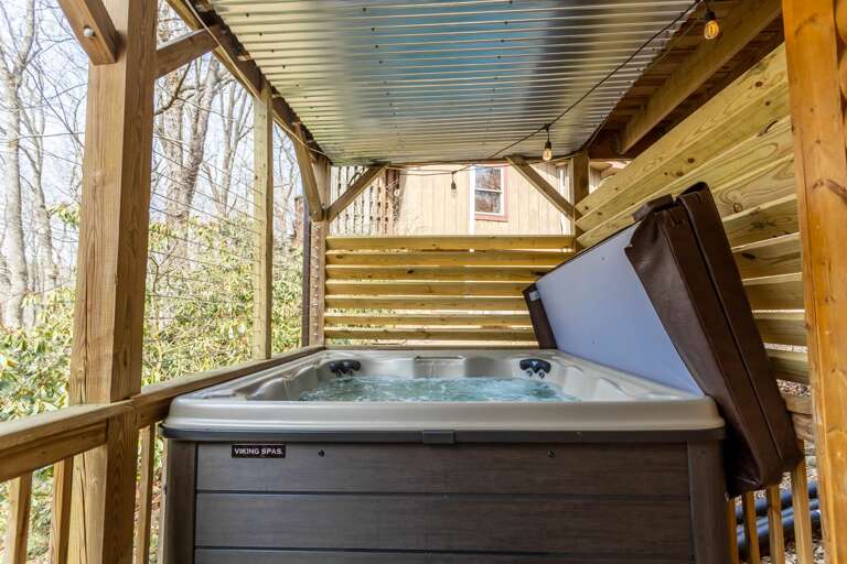 Newly Installed Hot Tub with Privacy