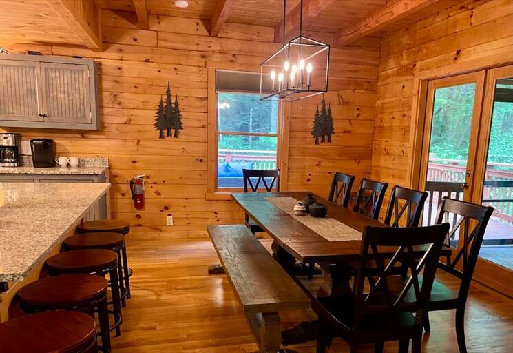 Dining Table Seats Ten with Seating for Four at the Bar Dining Table Seats Ten with Seating for Four at the Bar