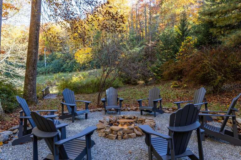 Fire Pit with Adirondack Chairs Fire Pit with Adirondack Chairs