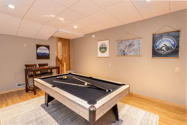 Lower Level Game Room with Pool Table and More Lower Level Game Room with Pool Table and More