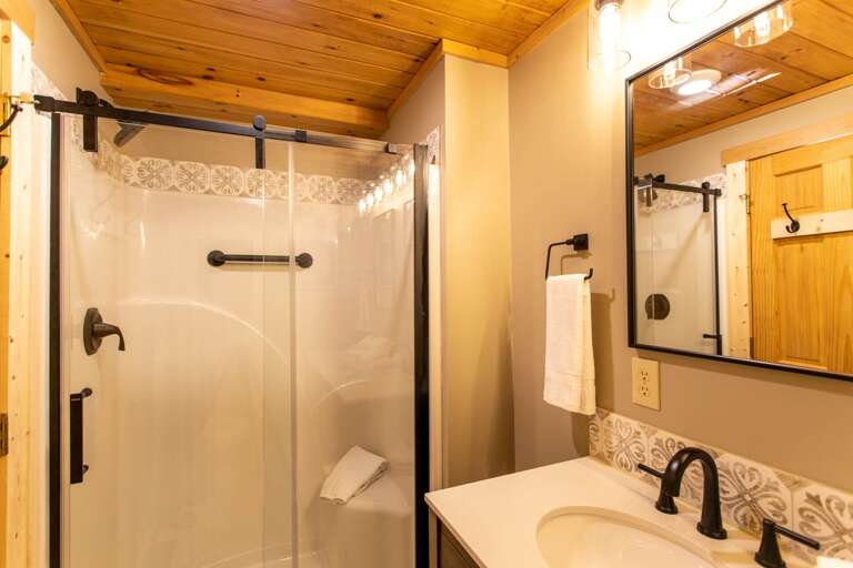 Step in Shower in the Master Bath Step in Shower in the Master Bath