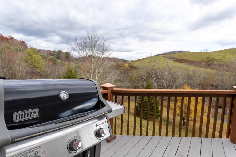 Gas Grill on the Main Level Deck