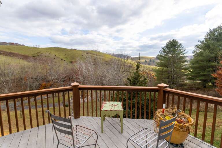 Main Level Deck with Rolling Pastoral View