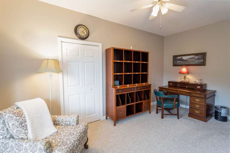 Separate Office and Reading Room with Sleeper Sofa