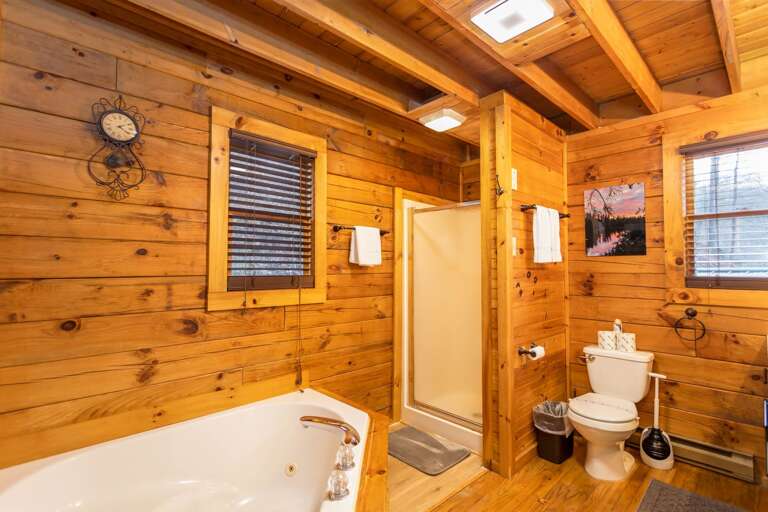 Main Floor Master Bathroom with Jetted Tub and Separate Shower Main Floor Master Bathroom with Jetted Tub and Separate Shower