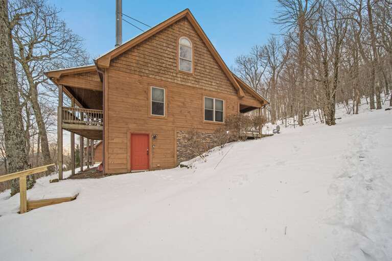 Additional Lower Parking Space Below with Low Grade Steps for Use During Winter
