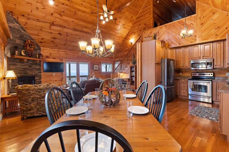 Great Room Flows into the Dining Room and Kitchen