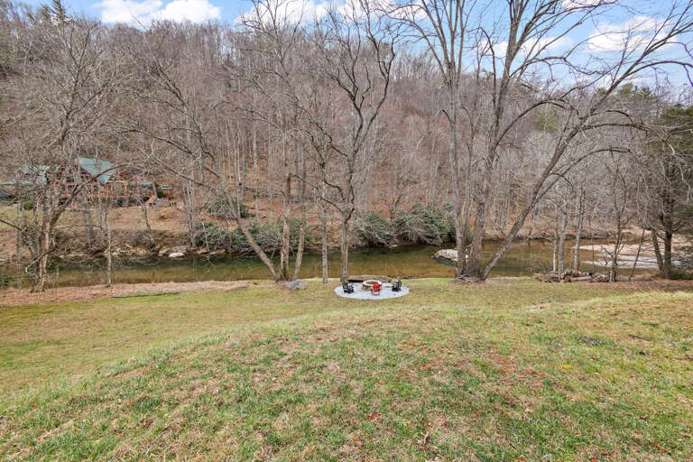 Backyard Stretches Next to the River