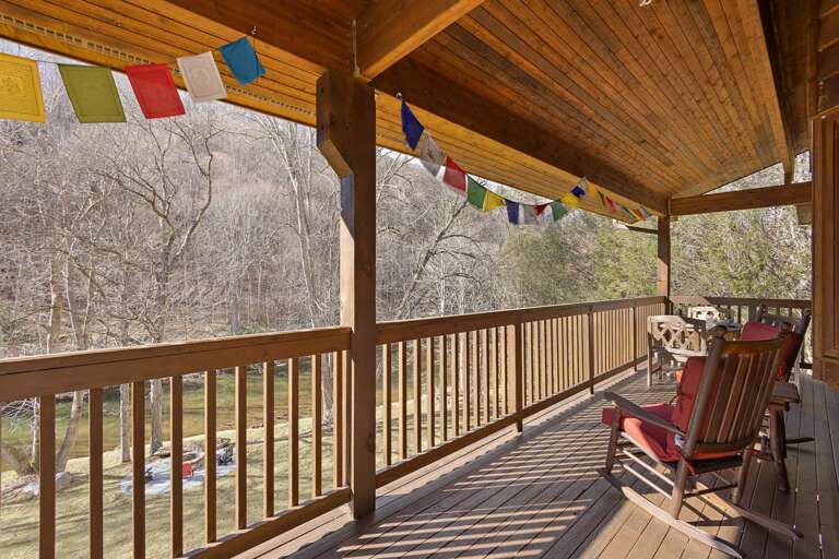Deck Seating Overlooking the River