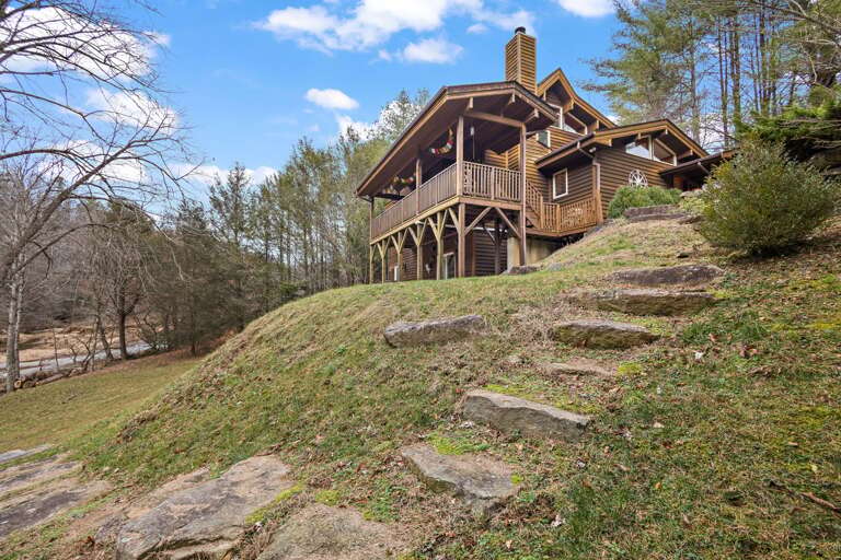 Natural Stone Steps Down to the River