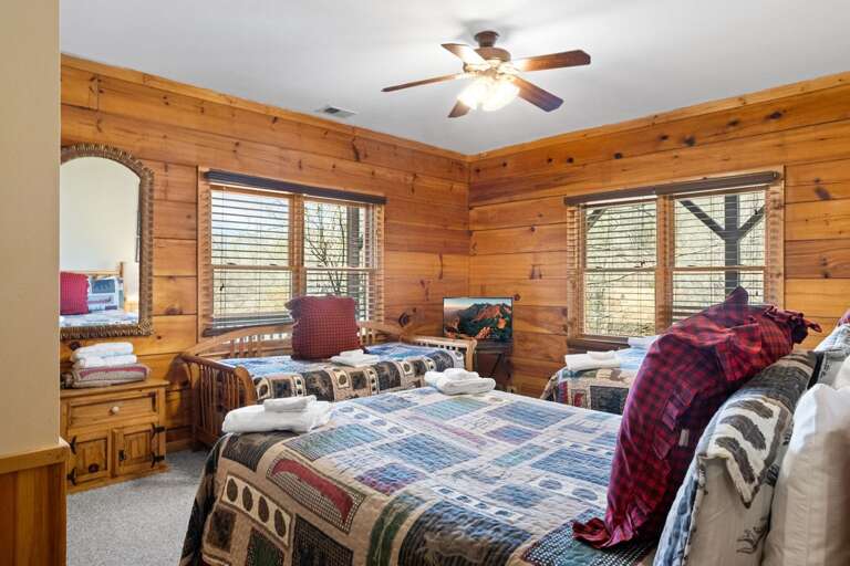 Two Double Beds and a Twin Bed with a Twin Trundle