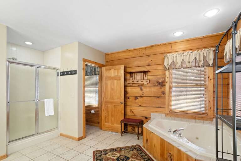 Expansive Master Bathroom with Jetted Soaking Tub