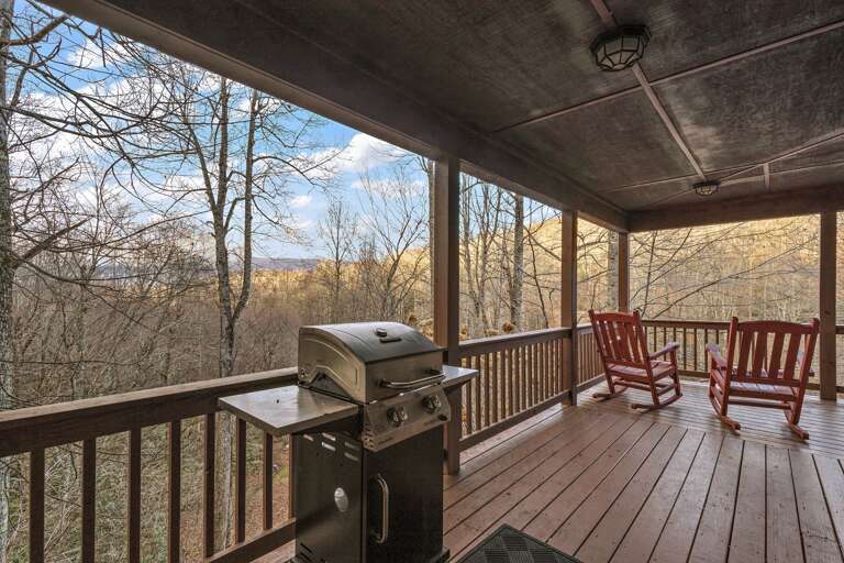 Gas Grill on the Main Level Deck