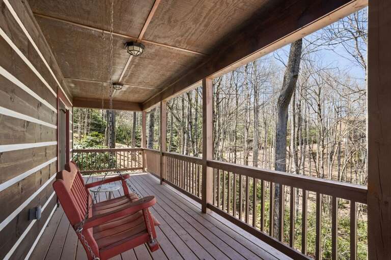 Porch Swing on the Covered Main Level Deck