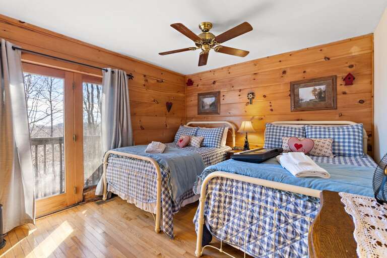 Two Full Beds in the Third Lower Level Bedroom