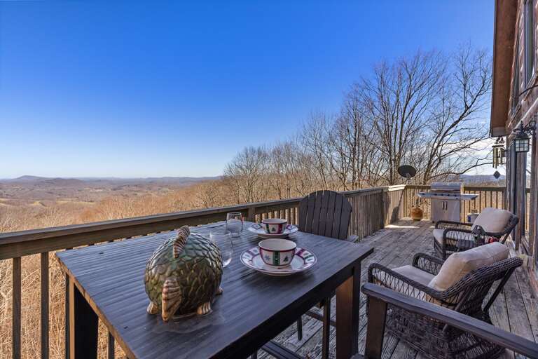 Outdoor Dining and Gas Grill on the Main Level Deck