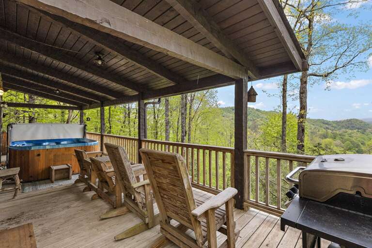 Mountain Views From the Hot Tub and Deck Seating