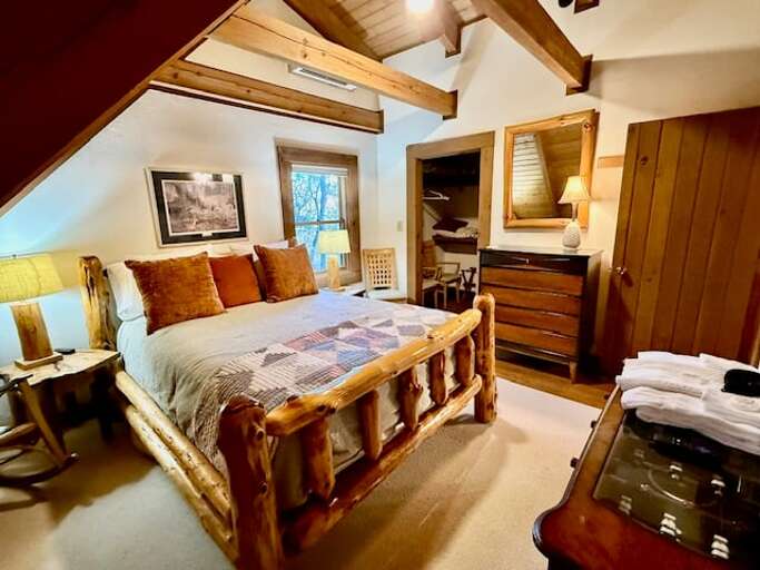 Upper Level Bedroom with King Bed and TV