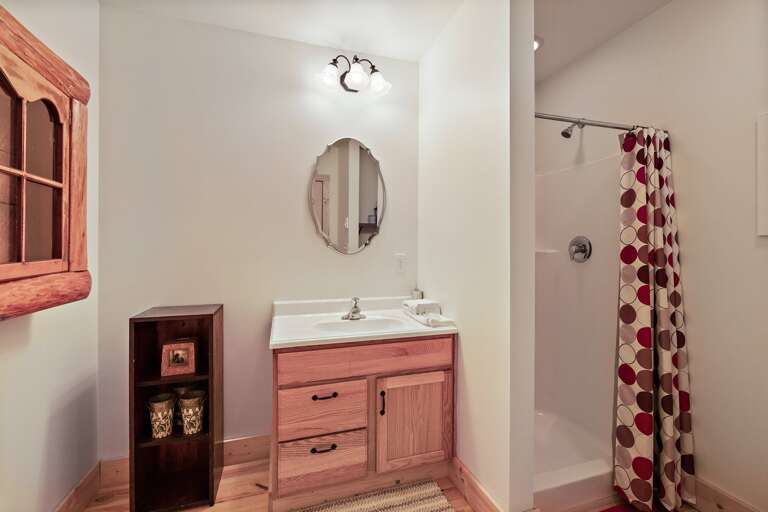 Ensuite Bathroom in the Twin Bedroom with a Step in Shower