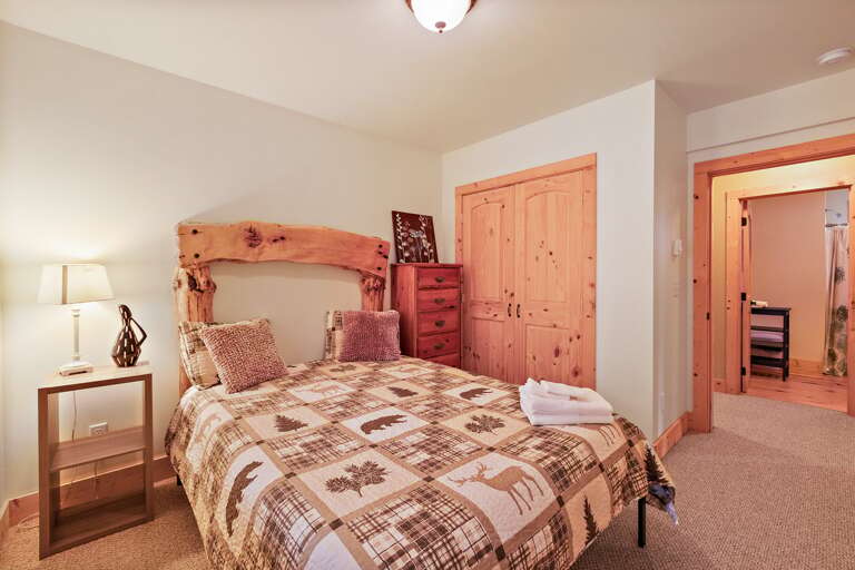 Full Bed in a Lower Level Bedroom