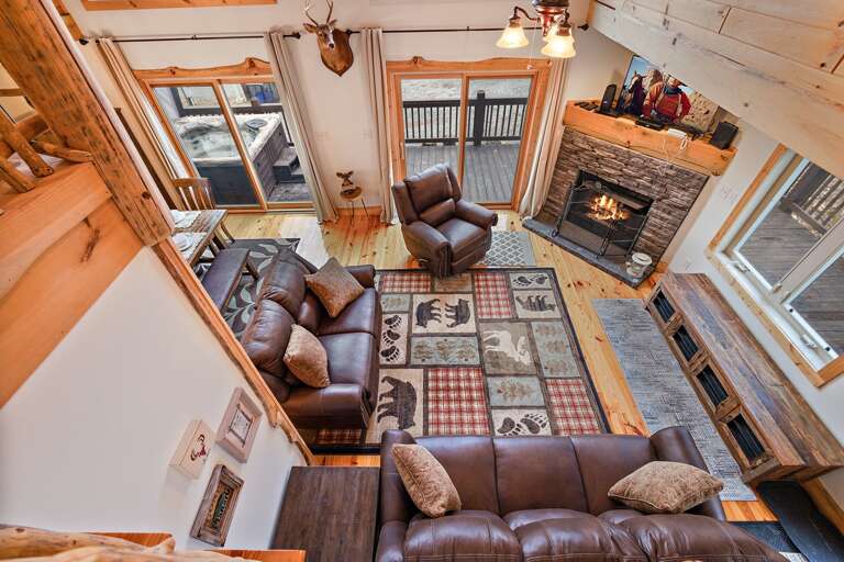 Looking Down to the Living Room from the Landing