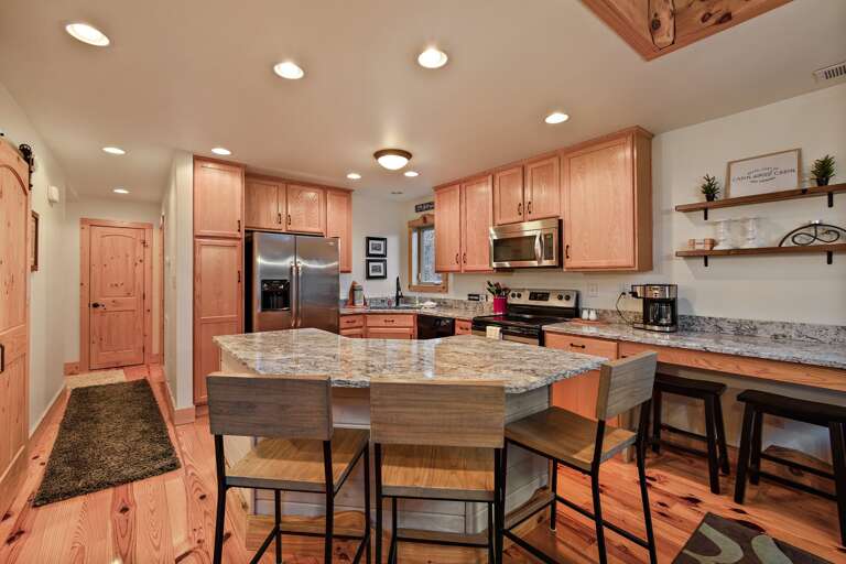 Seating at the Kitchen Counter Bar and Island