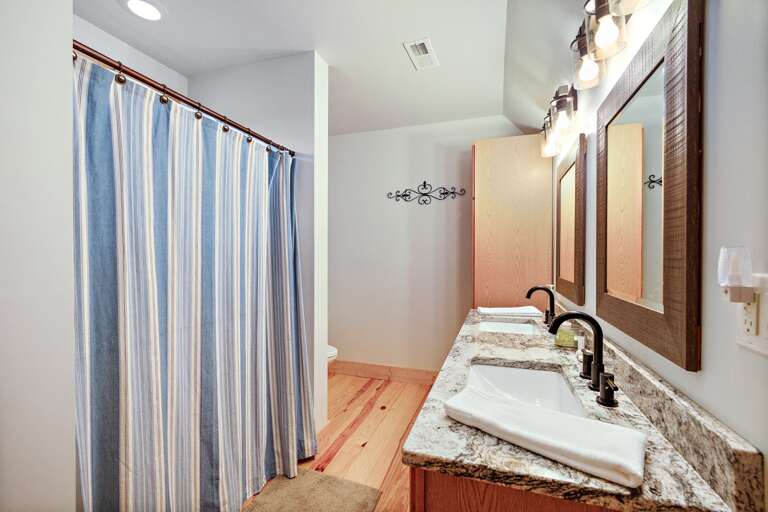 Step in Shower in the Ensuite Bathroom Upstairs