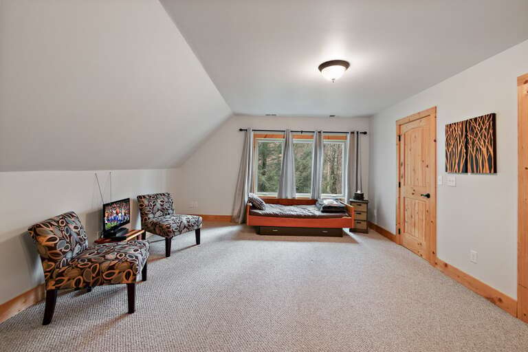 TV in the Upper Level Bedroom