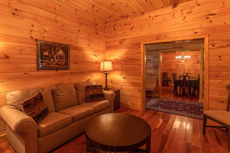 Comfy Couch Converts to a Queen Sleeper Sofa in the TV Nook