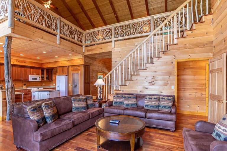 Living Room and Loft Above
