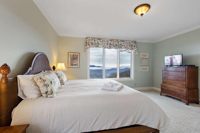 King Bed and TV in the Master Bedroom