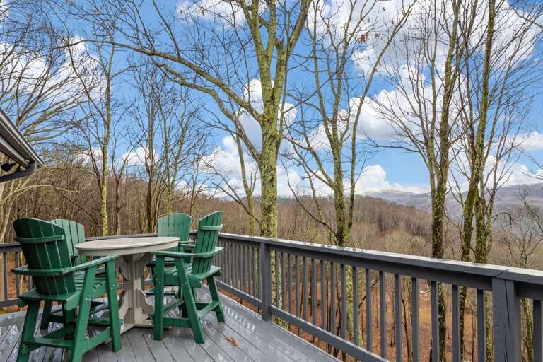 Outdoor Dining Table Overlooking the Mountains