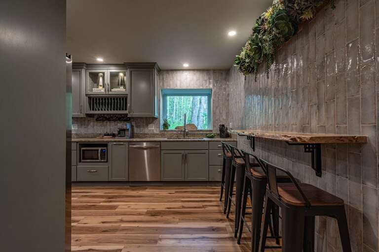 Enter the Kitchen with Raw Edge Wood Bar Enter the Kitchen with Raw Edge Wood Bar