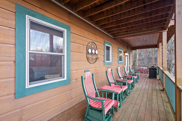 Deck Seating with Mountain Views
