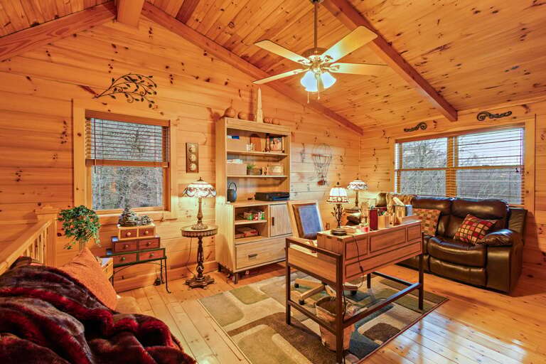 Leather Sofa in the Loft