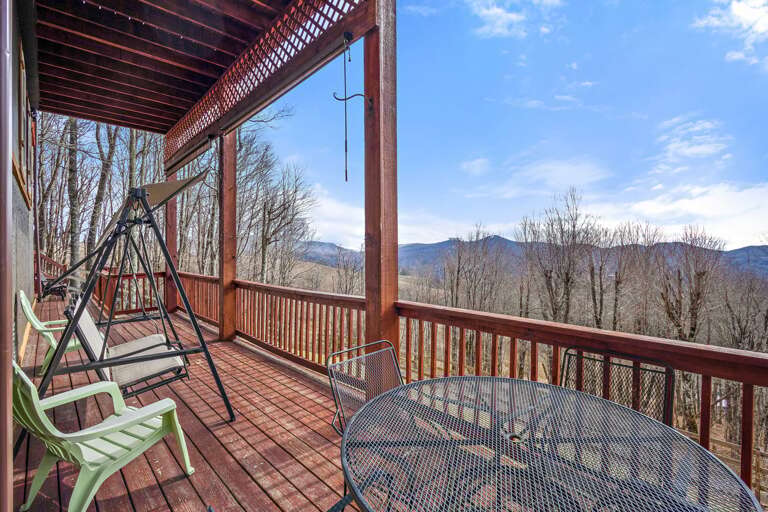 Enjoy the Mountain Air on the Lower Level Deck