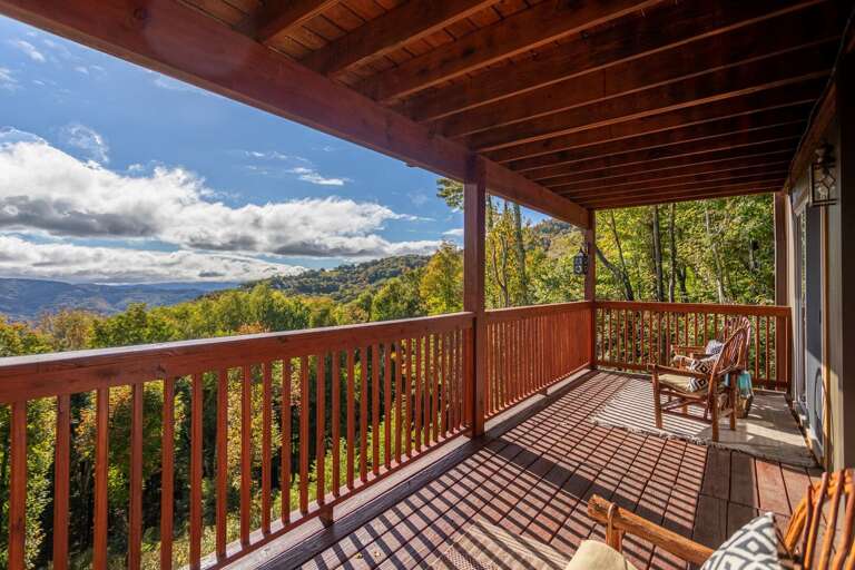 Lower Level Deck with Long Range Views off the Bedrooms